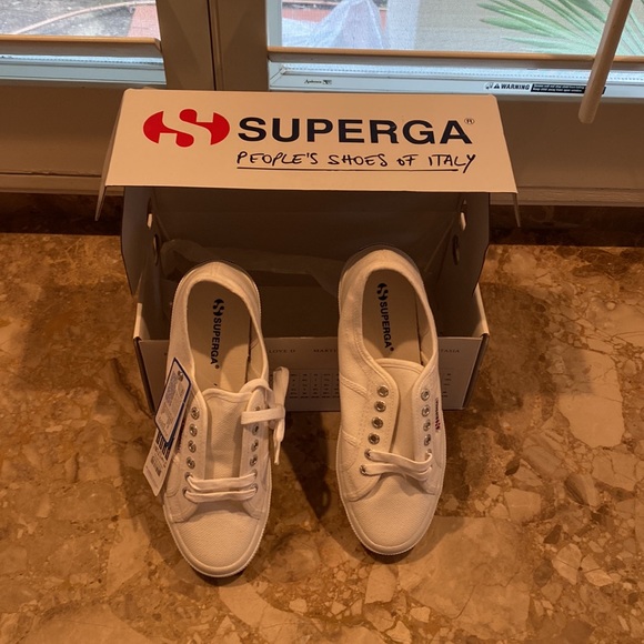 White Superga 2750 COTU CLASSIC. Brand new in box Womens 9 - Picture 2 of 7